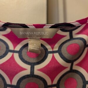 Banana Republic Geometric Pink and Gray Dress